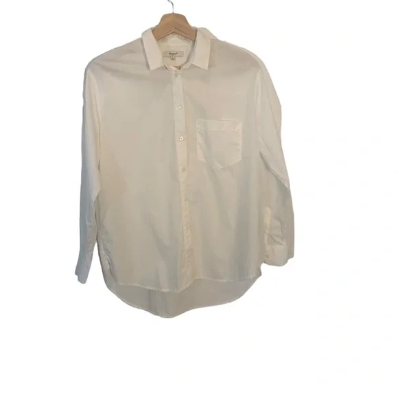 Madewell White Button Down Long Sleeve Top Womens Size Small - Picture 1 of 11